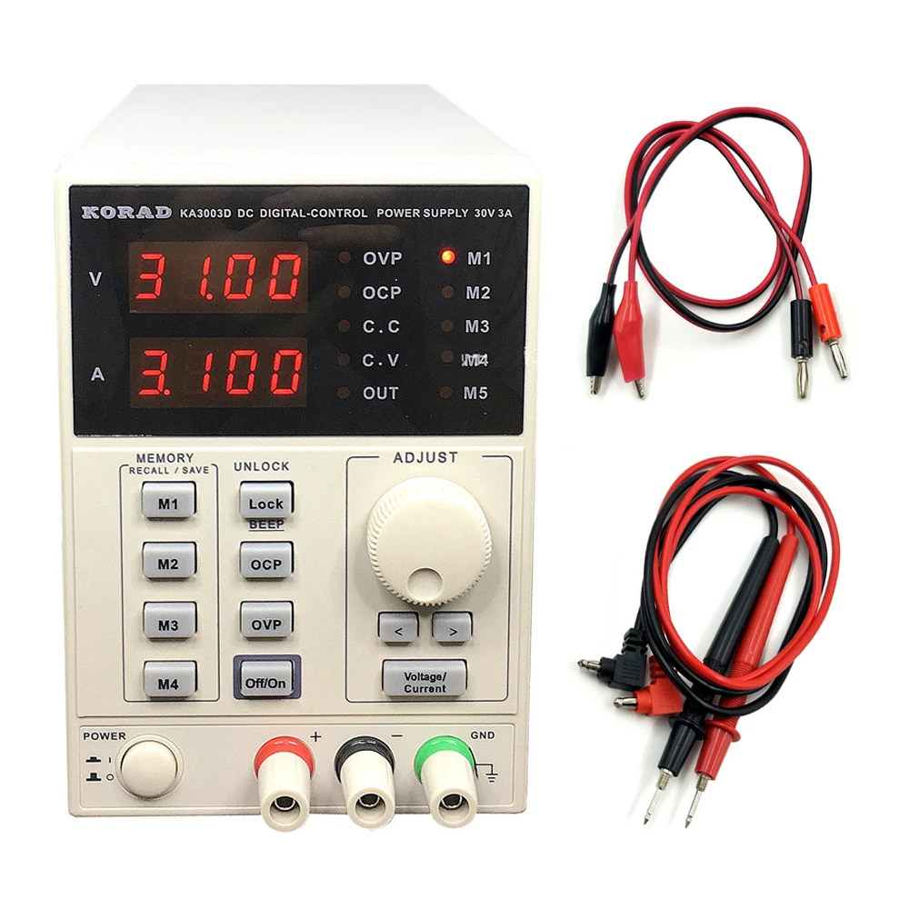 Korad KA3003D Precision Variable Adjustable 30V, 3A DC Power Supply Digital Regulated Lab Grade