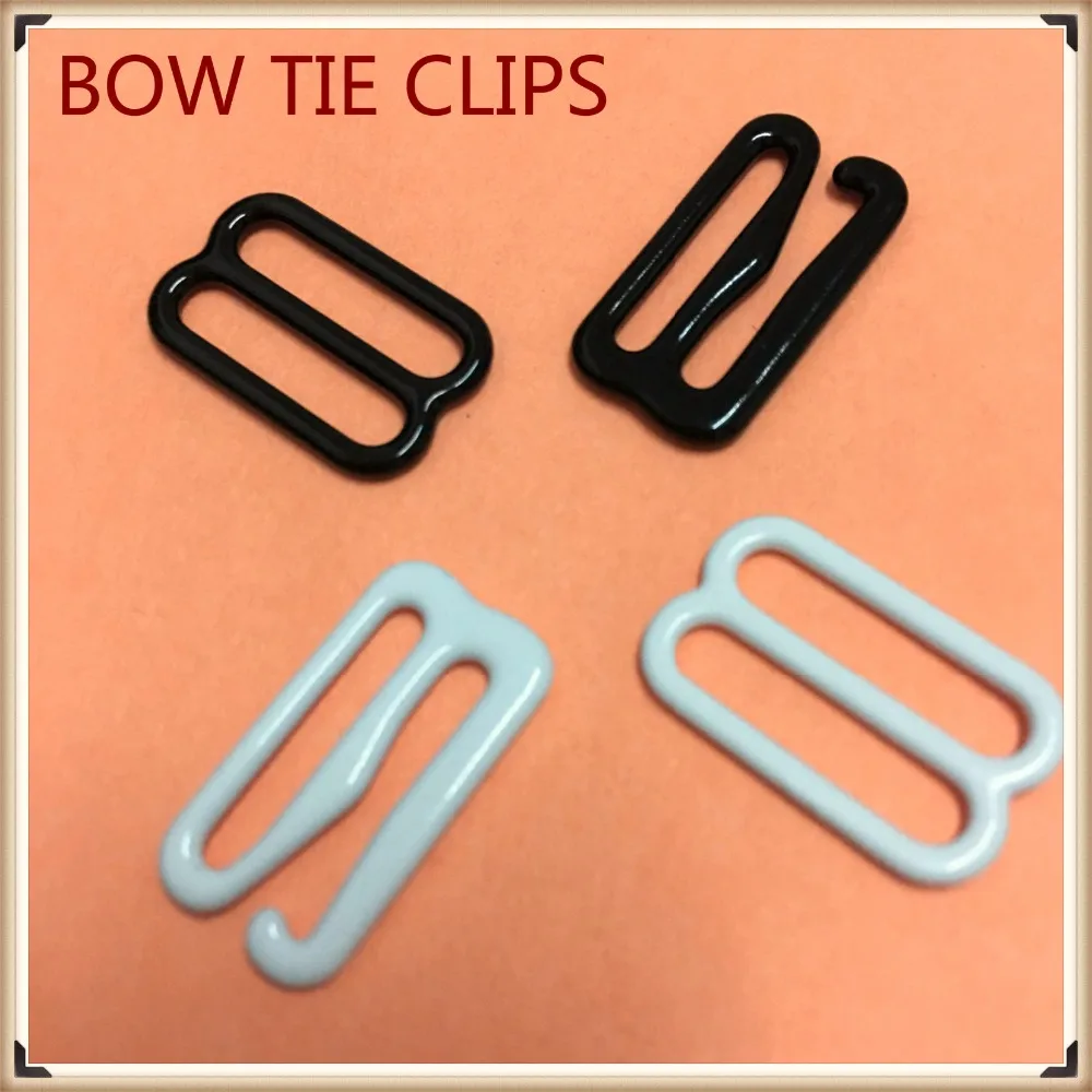 50 sets Metal bow tie Hardware Necktie Hook Bow Tie or Cravat Clips Fasteners to Make Adjustable Straps on Bow Tie buckles dips