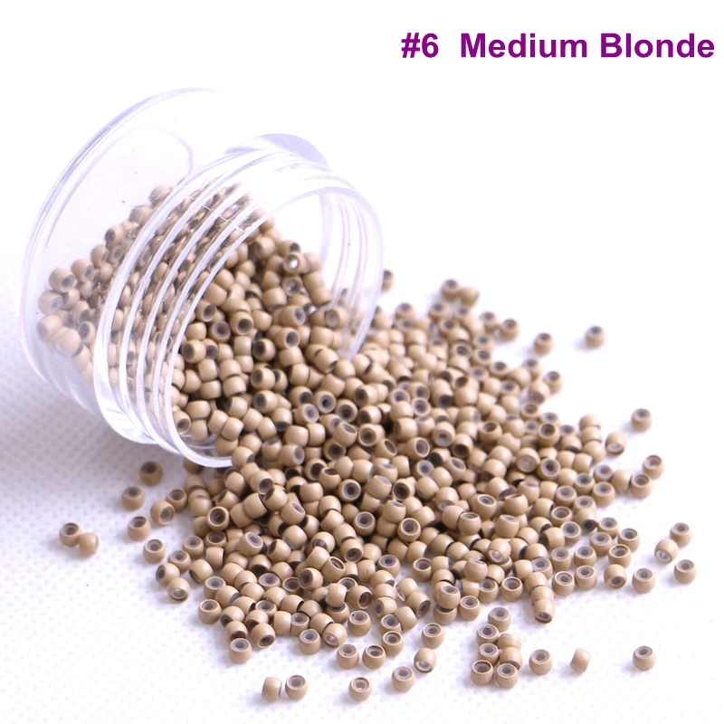 

HARMONY 1000PCS 2.9x1.6x2.0mm Burgundy Red Color Copper Silicone Nano Beads Micro Rings for Nano Tip Hair Extensions