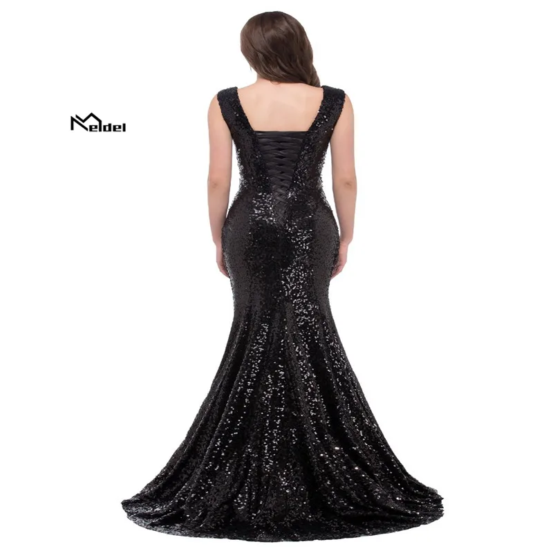 BATA De Soiree bonito nuevo Sexy cuello pico sirena sin mangas Borgoña largo elegante vestidos De noche Abendkleider 2019