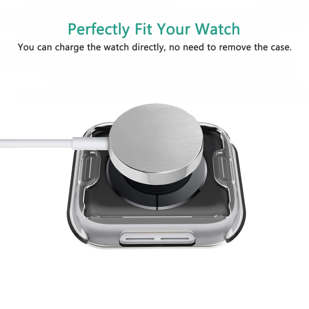 Untoom Watch Cover for Apple Watch Series 4 3 2 Screen Protector for iWatch Band 44mm 40mm 42mm 38mm Ultra-thin Frame Case Cover image 4