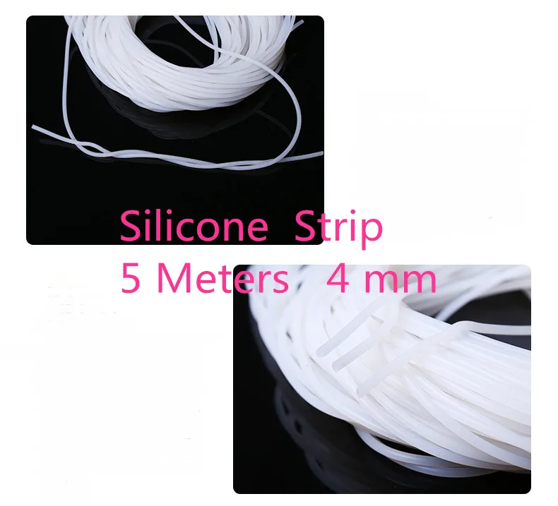 

5meters YT1266 Silicone Strip Diameter 4MM Sealing Strip Silicone seal strip Free Shipping