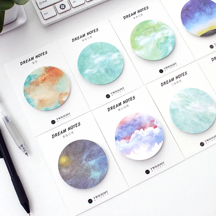 Creative Natural Dream planet Series Self-Adhesive Memo Pad N Times Sticky Notes Bookmark School Office Supply