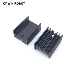 10pcs  Aluminium TO-220 Heatsink TO 220 Heat Sink Transistor Radiator TO220 Cooler Cooling black 20*15*10MM