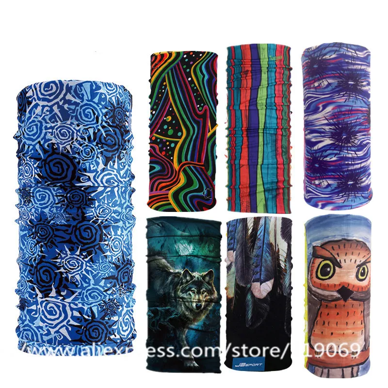 10pcs/lot 601-700 Wholesale Design Multi Bandana Motorcycle Biker Face Mask Neck Scarf Magic Seamless Bandanas Bicycle  Headband