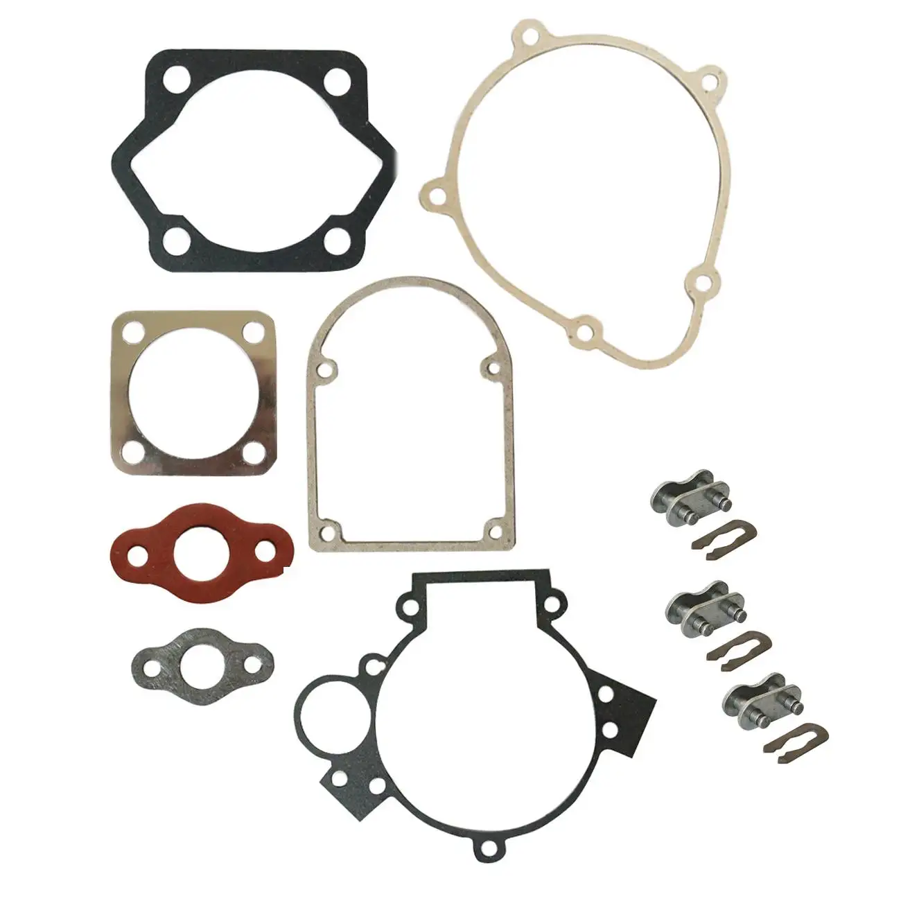 Gasket Kit & 3xChain Master Link Fit 80cc 2 Stroke Engine Motorized Bicycle