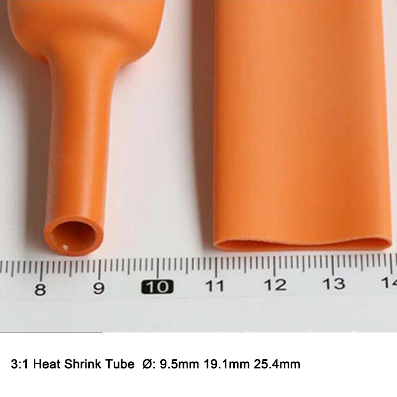 

3:1 Orange Dual Wall Heat Shrink Tube Ratio Adhesive Lined with Glue Tubing Wrap Wire Cable 9.5mm 19.1mm 25.4mm