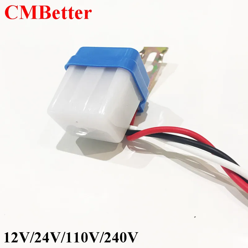 CMBetter  Sensor Switch Automatic Auto On Off 220V Photocell Street Light Switch DC AC 12V 50-60Hz 10A Photo Control Photoswitch