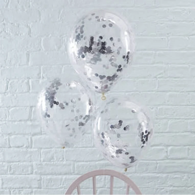 CHLEZI New 10 Pcs / lot 12 inch transparent confetti balloon Birthday Wedding Party Decorative Balloon Popular popular wholesale