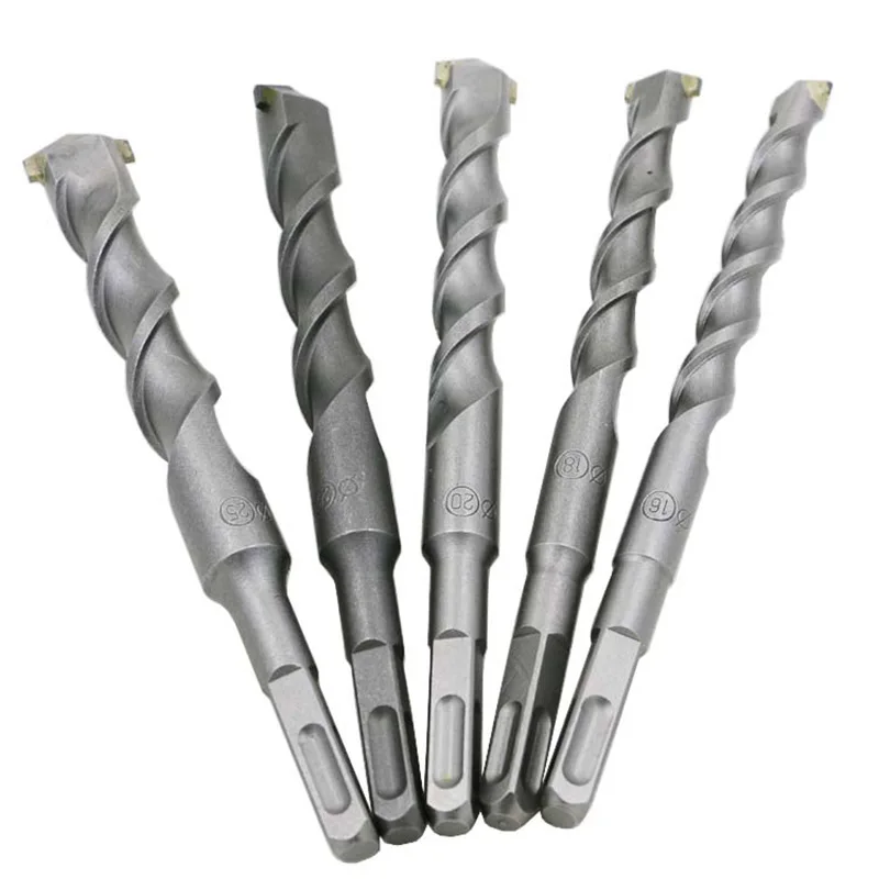 4Pcs 6-10mm  Electric hammer  SDS Impact Fast Spiral Rotary Masonry Hammer Drill Bits Set Carbide Tip Square Shank