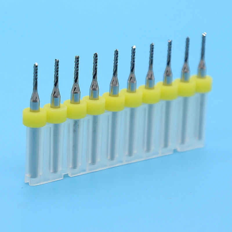 PCB milling cutter 1.5mm 10PCS fish tail milling cutter corn milling cutter tungsten carbide milling cutter Metal cutting