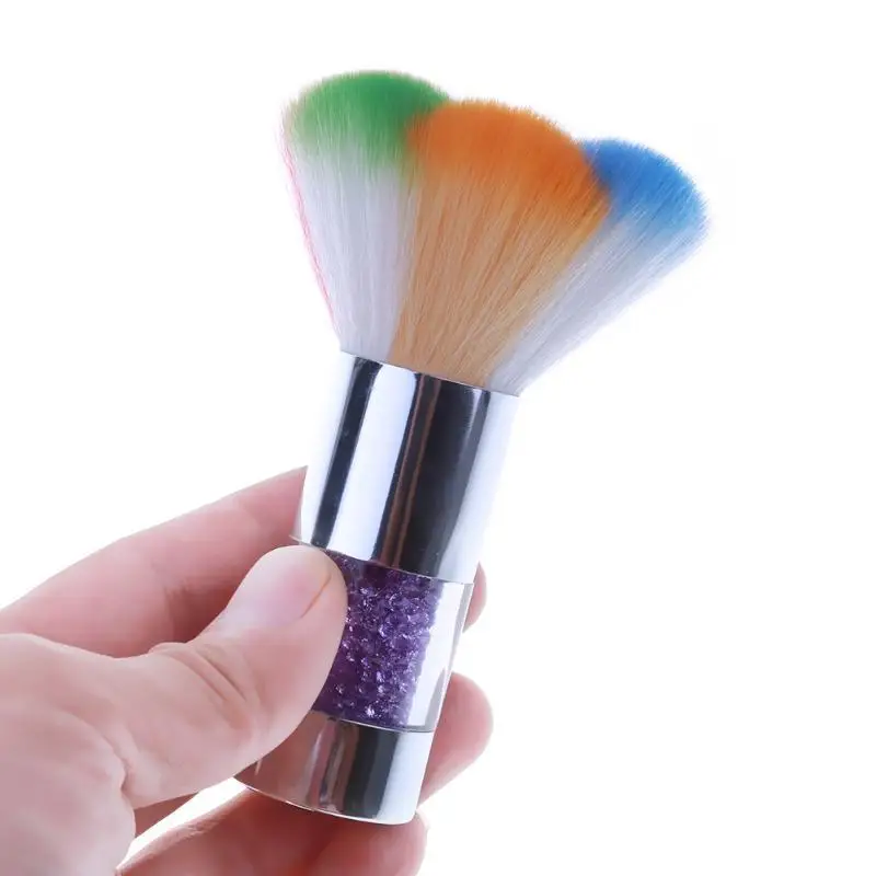 Nail Bụi Brushes Acrylic UV Bột Gel Móng Tay Nail Art Trang Sức Bụi Remover Cọ Cleaner Đầy Màu Sắc Makeup Foundation Tool Kit