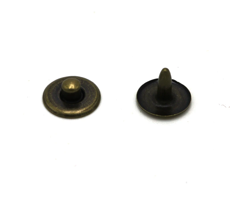 100sets 9.5mm brass rivet for jeans plating antique copper jeans button nail