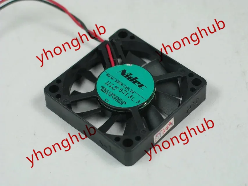 

Nidec D05X-12TL 04 DC 12V 0.06AMP 50x50x10mm Server Cooling Fan