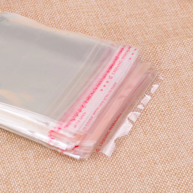 200pcs Resealable Cellophane Poly Bags 18x30cm Transparent Opp Bag Self Adhesive Seal Boutique Jewelry Packaging Plastic Bags