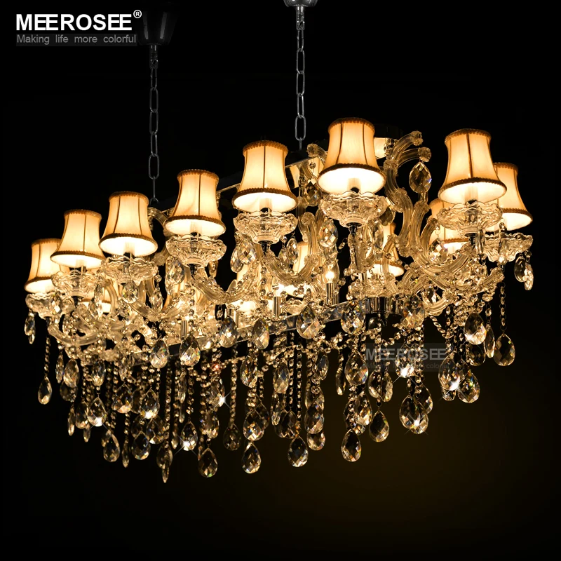 

Rectangle Crystal Chandelier Light Fixture Luxury Modern Pendant Lamp lustre for Hotel Restaurant Living Room MD32011