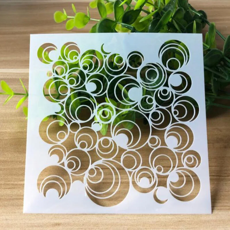 Stencil DIY Student Painting Template Openwork For Wall Scrapbooking Diary Accessories Coloring Embossing Office School Supplies