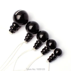 Smooth Natural Black Agates Round 8/10/12/14/16mm Tibet Guru Creative Jewellery Making Loose Beads 5 Set wj302