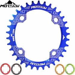 MOTSUV Bicycle Oval Shape Narrow Wide Chainwheel 32T/34T/36T/38T 104BCD Chainring Bike Oval Crankset Single Plate Bicycle Parts