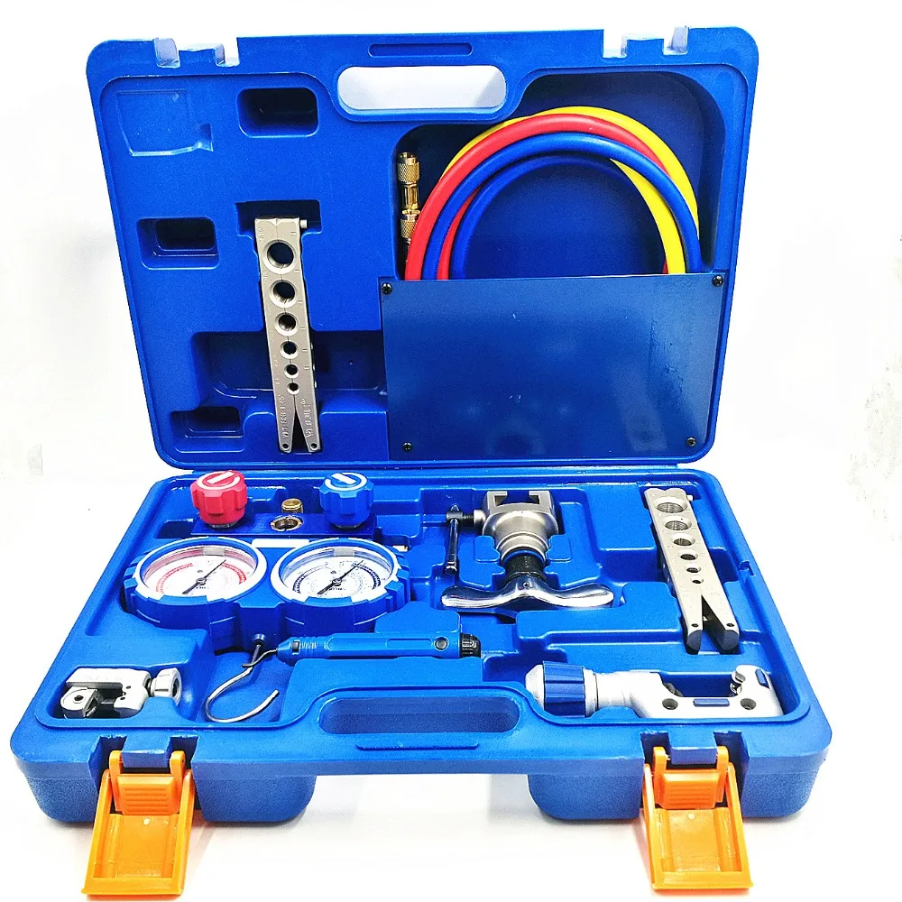 Refrigeração Flaring Tool Kits, Refrigeração Tool Set, Expander Set com R410A, Refrigeração Manômetro, VTB-5B