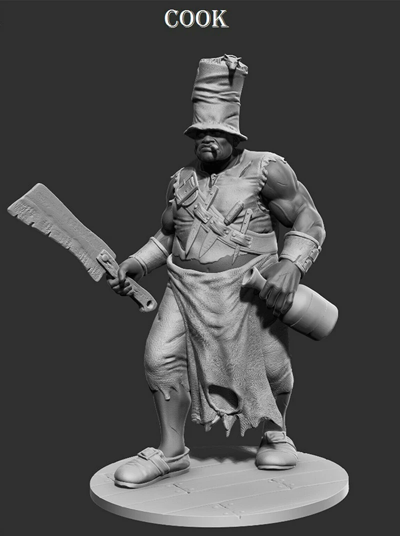 New Unassembled 1/24 68mm Butcher man (WITH BASE )    Resin Kit DIY Toys Unpainted resin model