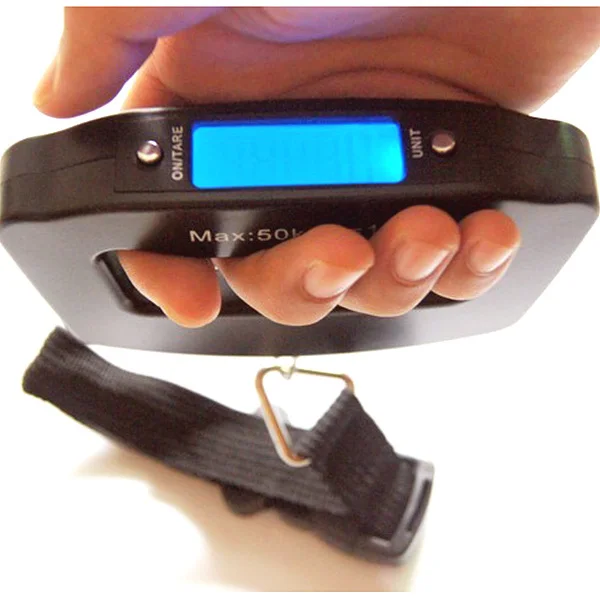 Pocket Portable 50Kg/10g LCD Digital Electronic Handheld Belt Travel Suitcase Luggage Hanging Scale