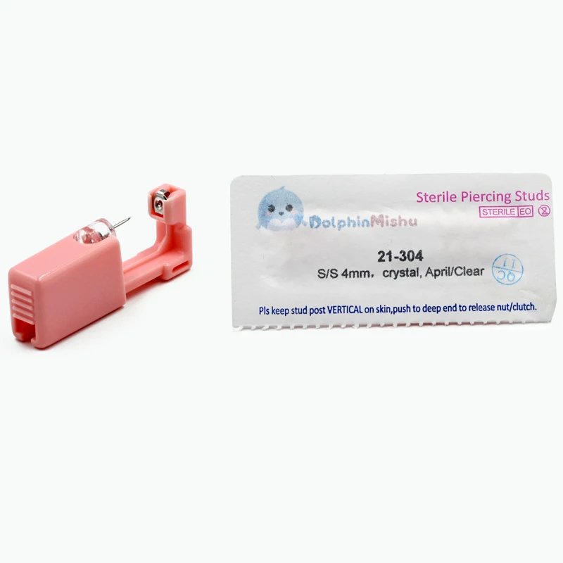 1pcs Disposable Sterile Ear Piercing Unit Cartilage Tragus Helix New Piercing Gun Tool Kit Build In Steel Stud Earring Star Ball