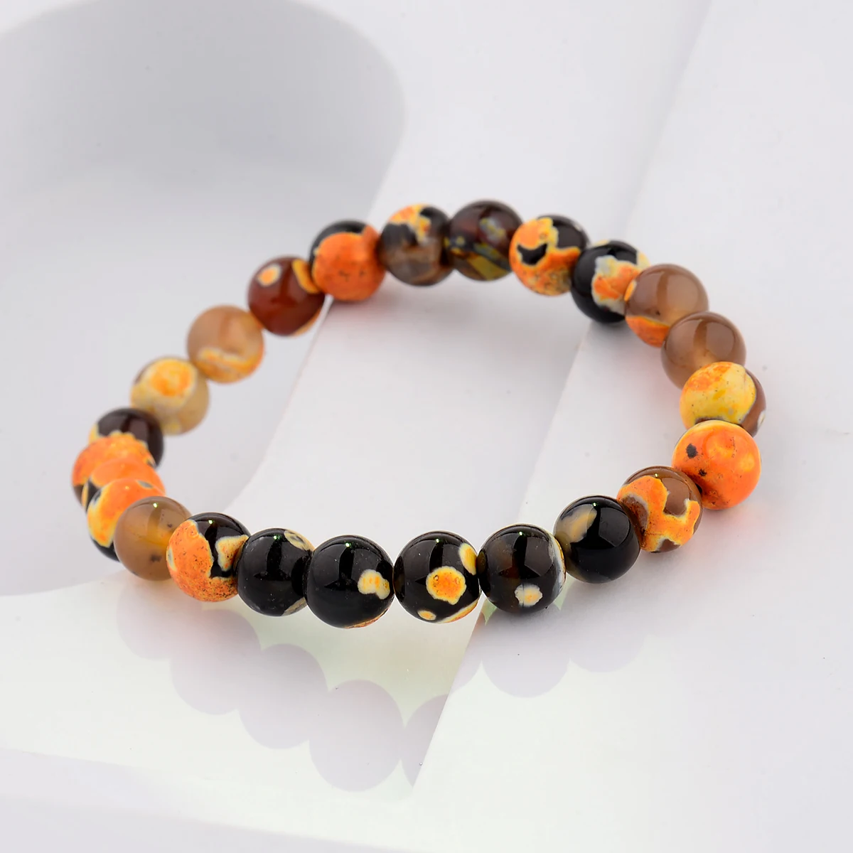 DOUVEI 8mm Genuine Colorful Natural Tourmaline Stone Bracelets For Women Yoga Charm Stretch Round Bead Bracelet Wholesale