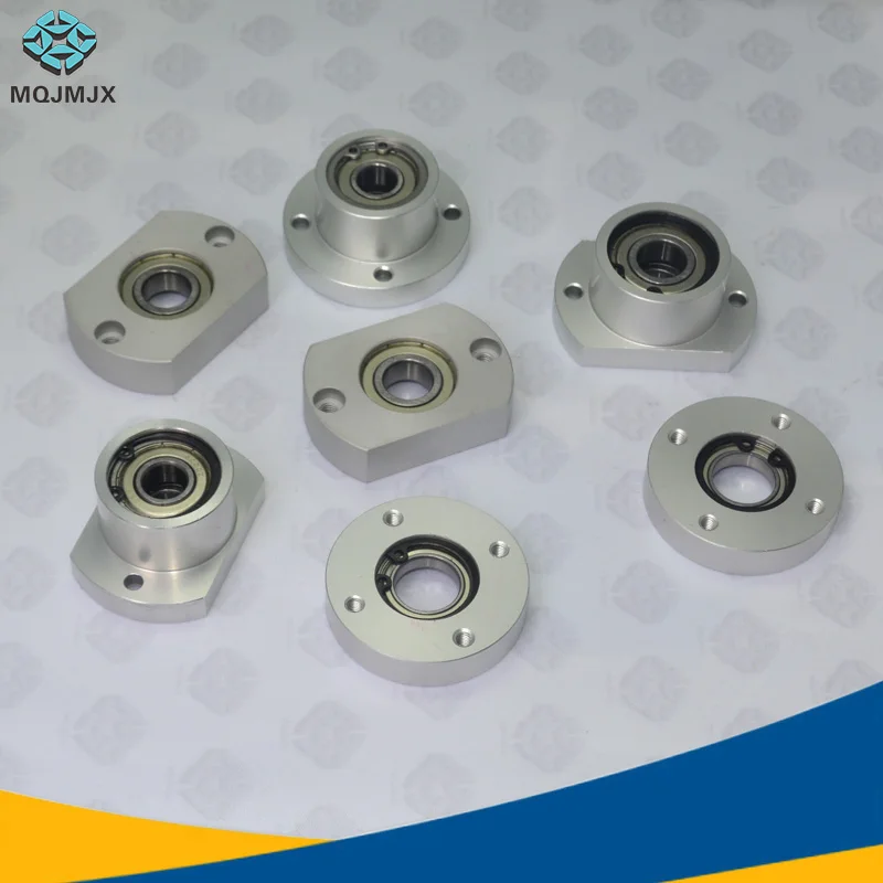 Flange Round Bearings with Housing Aluminum Flange type Double Bearing Seat Assembly with buckle type dia3mm-50mm