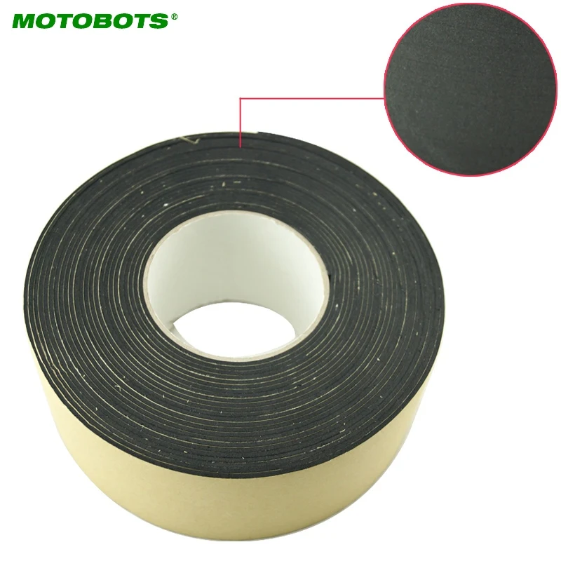 MOTOBOTS 1pc Black EVA Single-sided Adhesive Foam Tape Sponge EVA 2mm Thick Sealing Tape Width 70mm Length 10m #CA2249