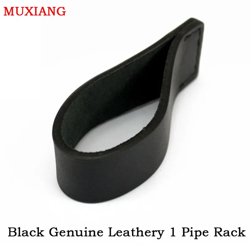 MUXIANG Smoking Pipe Racks Genuine Leather Handmade Pipe Accessories Fit for 1 Pipe Tobacco Pipe Stands Holder fa0024