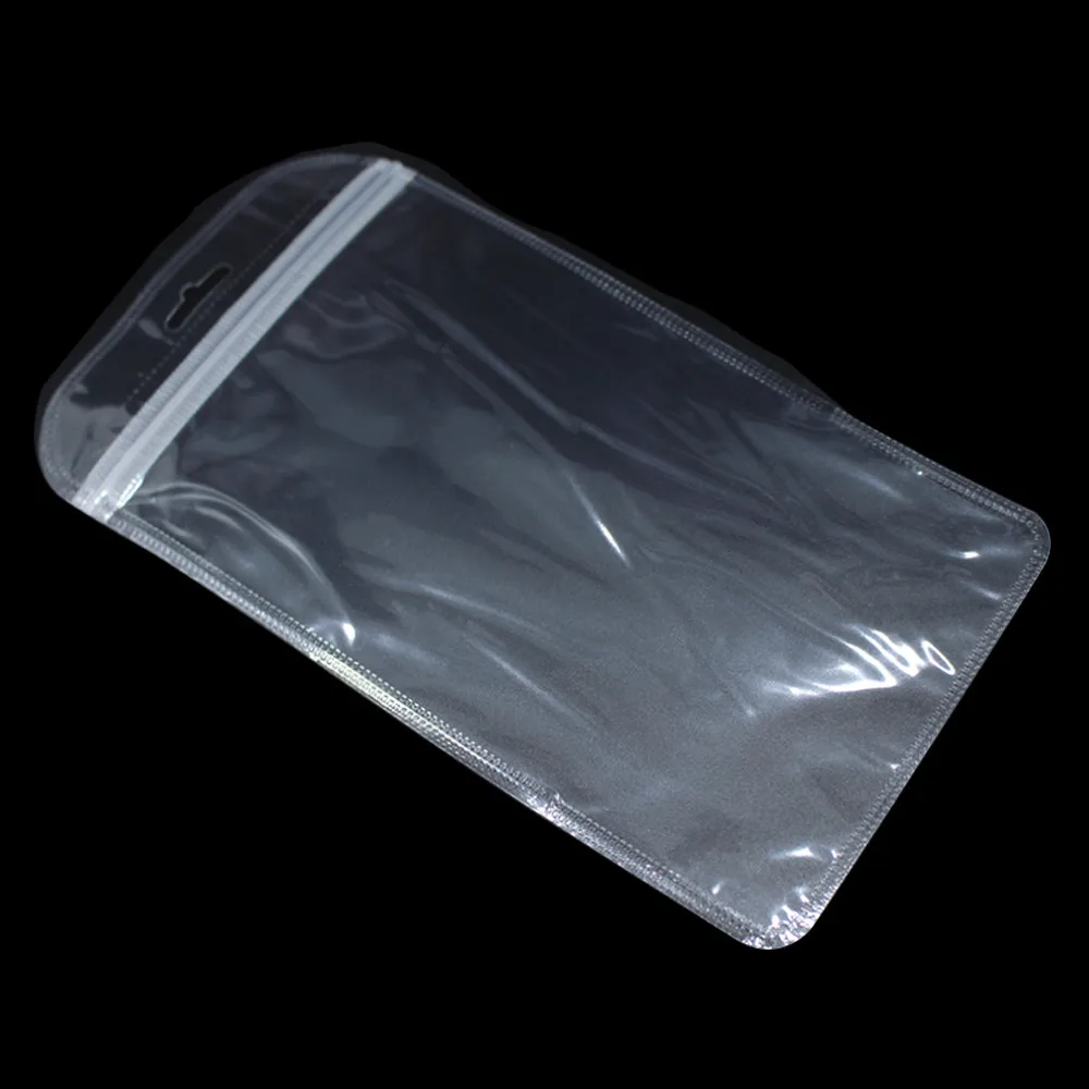 100Pcs/Lot Ziplock Plastic Clear Jewelry Storage Bag with Hang Hole Ziplock Closure Electronic Accessories Package Bag 24 Sizes