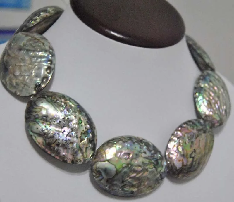 Huge Oval Abalone Paua Shell Necklace New Zealand Paua Shell Jewelry