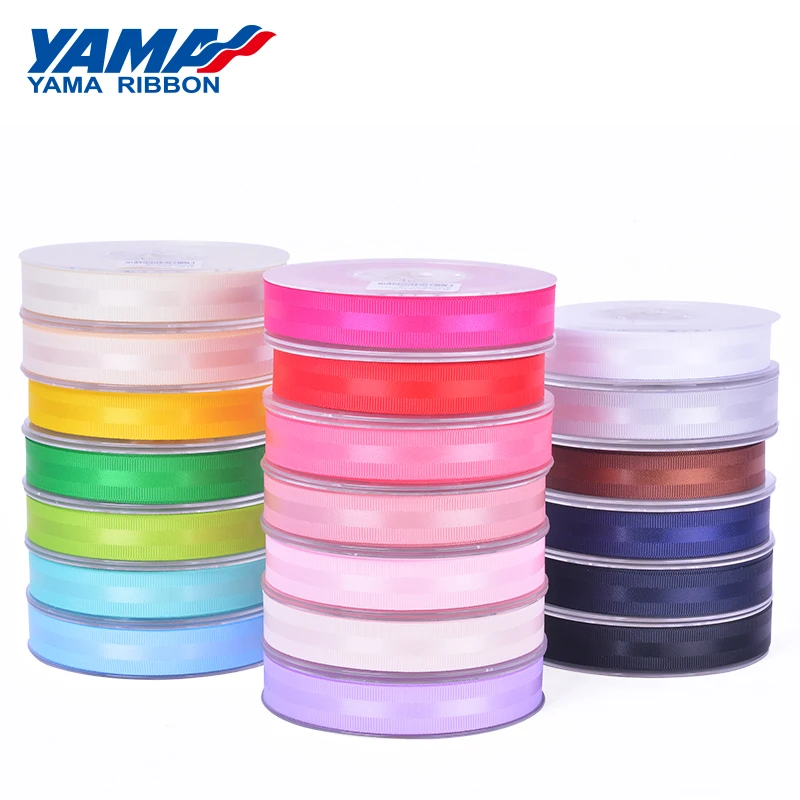 YAMA-Grosgrain Edge Satin Ribbon for DIY Dress, Wedding Ribbons, Hair Bow, Party, 9mm, 16mm, 25mm, 38mm, 100Yards, 3/8 \