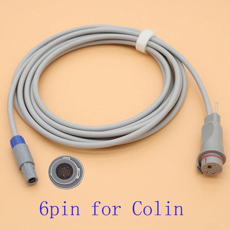 Compatible with Colin monitor,BD IBP sensor trunk cable and disposable pressure transducer,6pin IBP cable.