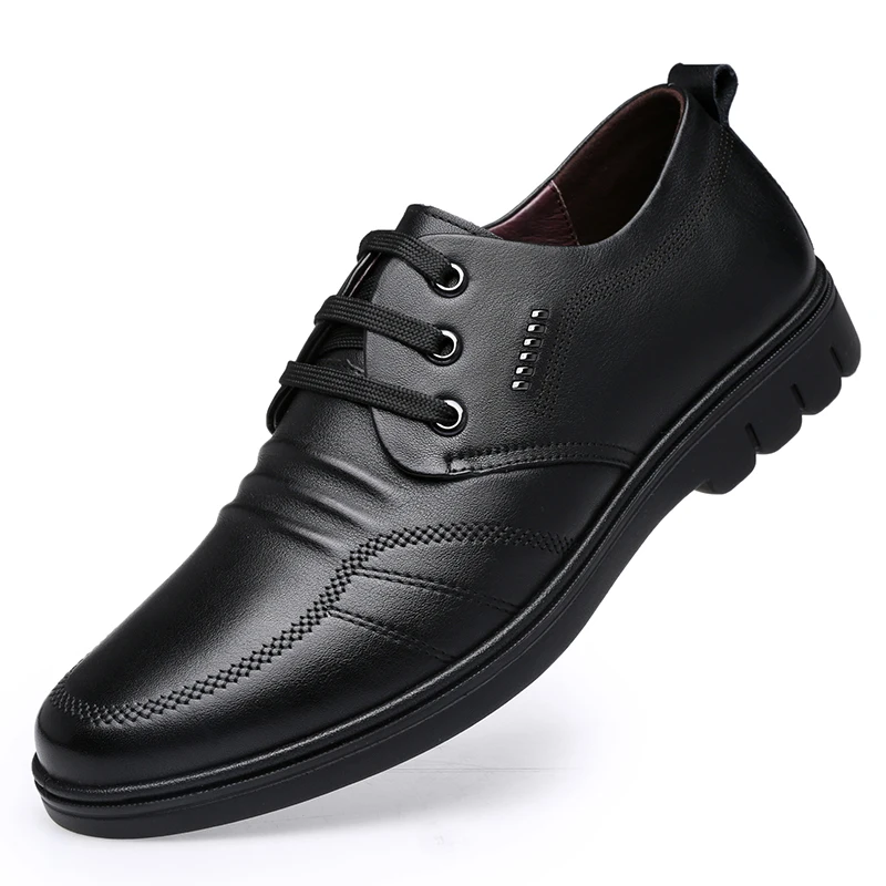 

fashion men genuine leather shoes lace up casual footwear men Soft face Soft flat base shoes plus size shoes for men 45 46 47