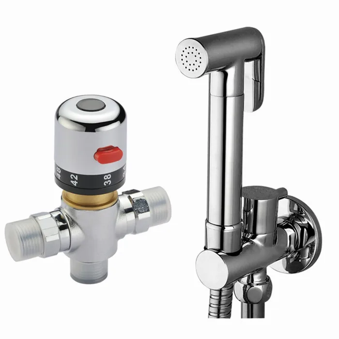 brand new brass bidet thermostatic valve faucet, hand held bidet shower, toilet faucet BD288-1