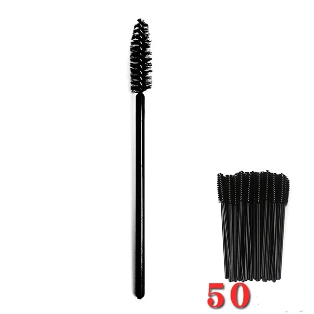 50 szt. Makijaż spiralna szczoteczka do rzęs rzęsy szczoteczka do brwi grzebień do brwi grzebień do tuszu do rzęs pielęgnacja szczepienie rzęs