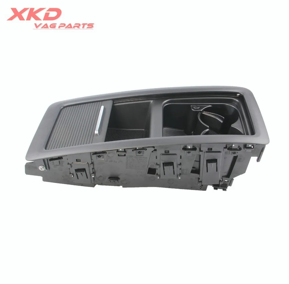 Black 4 seats Rear Seat Bench Central Storage Box Tray Fit For Passat CC 09-15 3C8 885 977 C 9B9 3C8 885 919 3B7035444 A