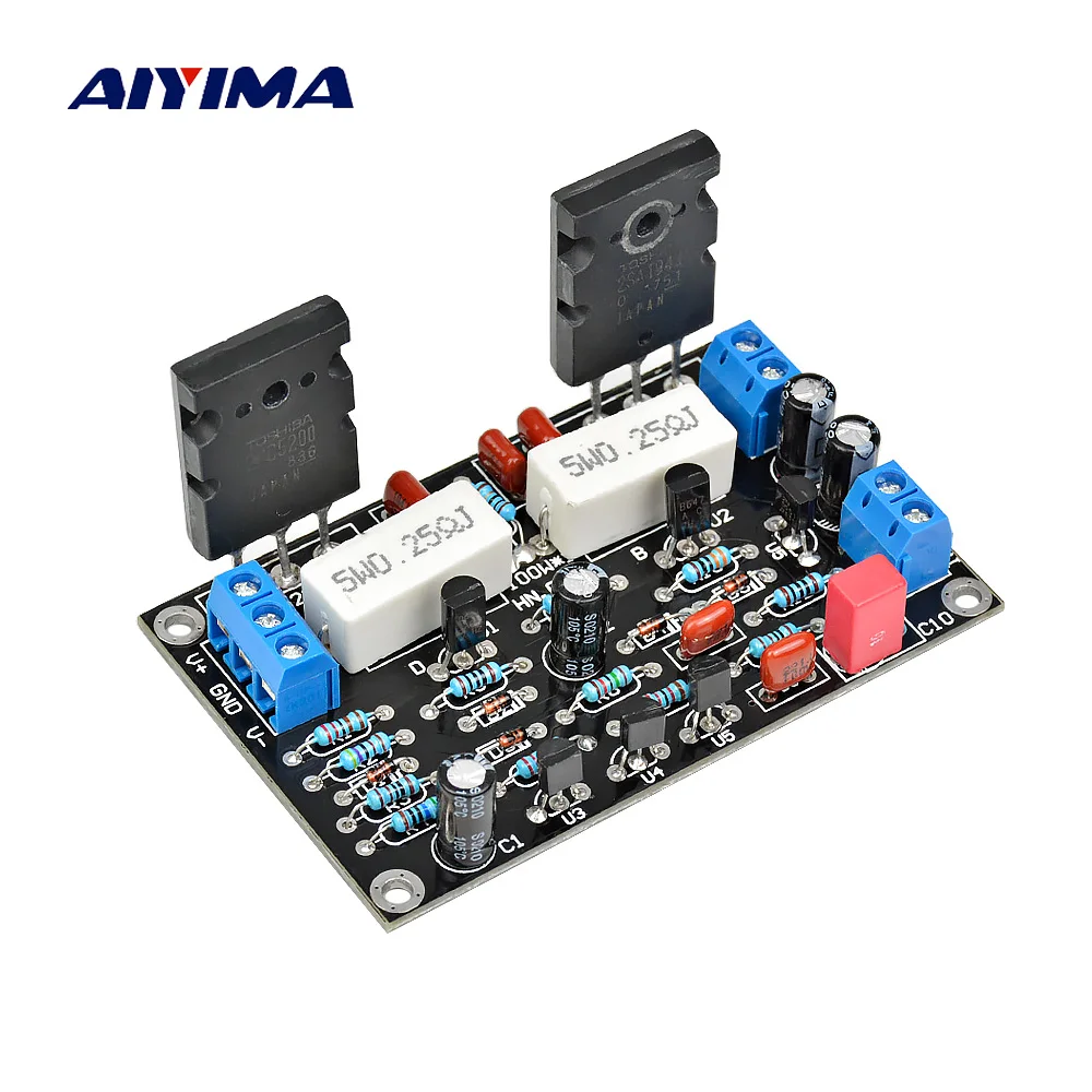 AIYIMA 100 W 2SC5200 + 2SA1943 Board Khuếch Đại Âm Thanh HIFI Mono Kênh Khuếch Đại Kép DC35V Loa Rạp Hát Tại Nhà TỰ LÀM