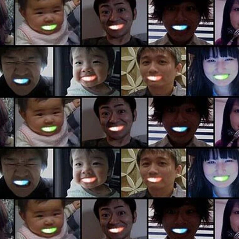 New 12pcs Flashing Flash Brace Mouth Guard Piece Festive Party Supplies Glow Tooth Funny Light Up Colorful Kids Children Toys