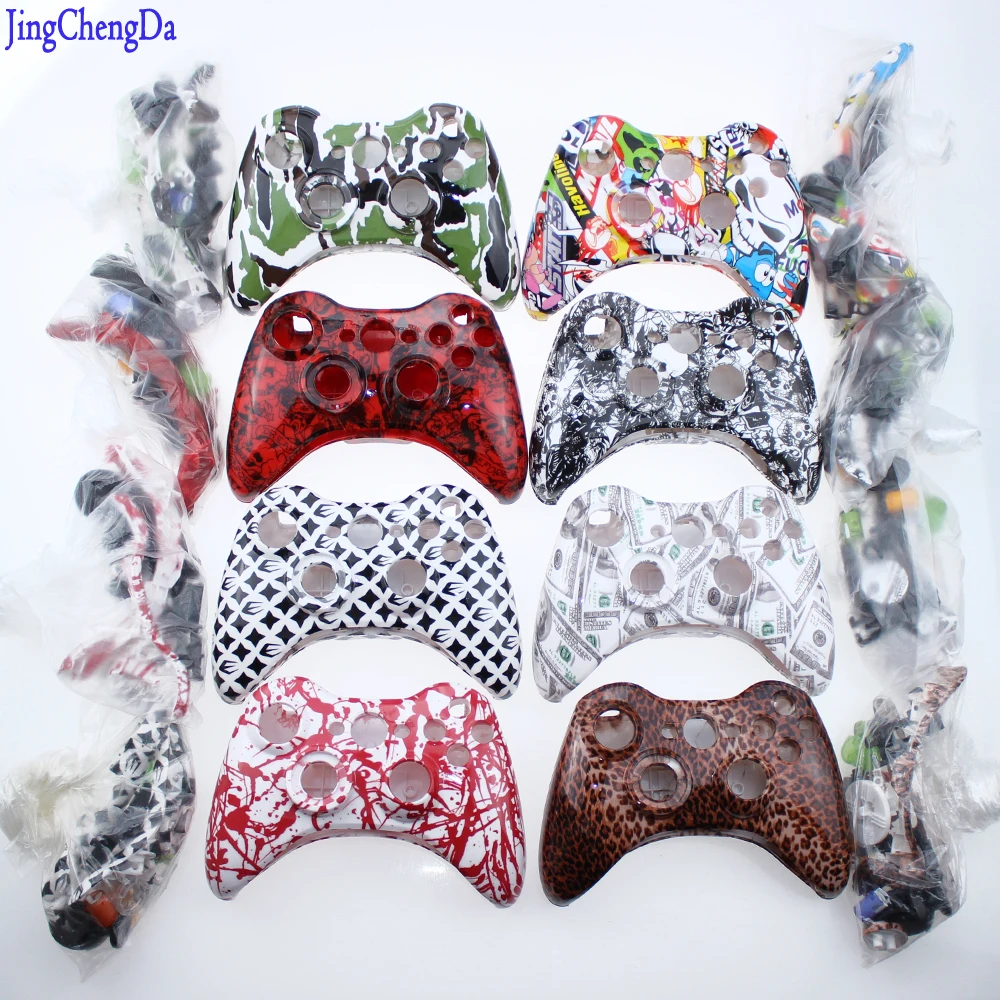 camouflage Red  White Ghosts Replacement Housing For XBOX 360 Controller Shell