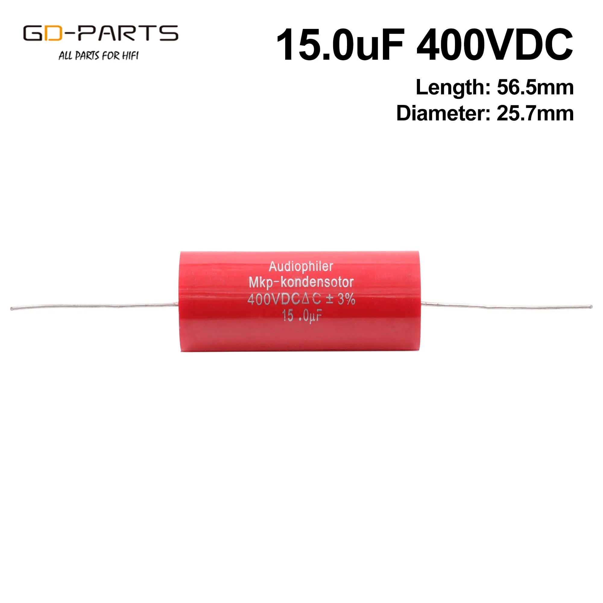 10PCS Audiophiler Axial MKP Audio Grade Capacitor 0.47uF-20uF 400VDC For HIFI Frequency Capacitance Guitar Amplifier DIY