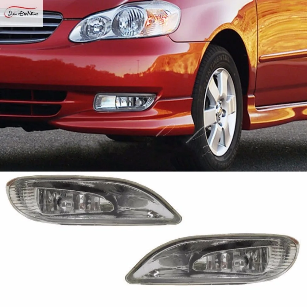 JanDeNing Car Fog Lights For 2003-2004 Toyota Camry(U.S TYPE & JAPAN TYPE) Clear Front Fog Lights Bumper Lamps Kit (one Pair)