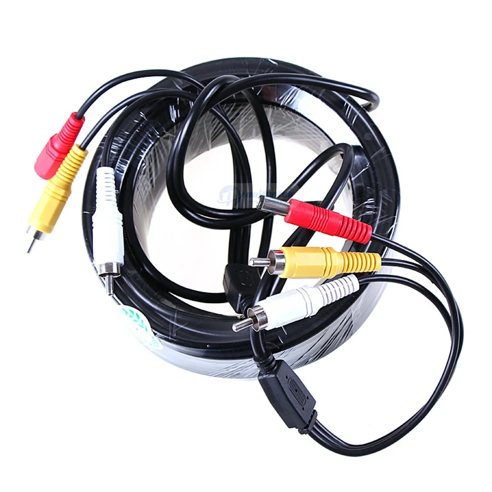 5M / 10M / 15M / 20M Security CCTV Cable RCA CCTV Camera Video Audio AV Power Cable For Surveillance Camera DVR System