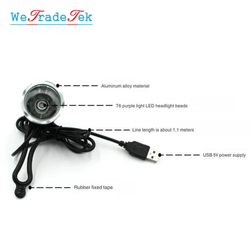 6W 5V USB UV Glue Curing Lamp Durable LED Ultraviolet Green Oil Curing Purple Light for Phone Motherboard PCB Repair Tool