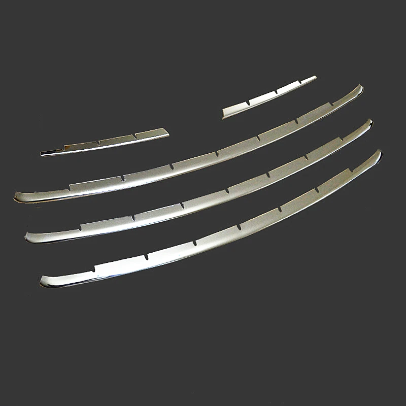 For PRIUS 30 2010-2011 5 Pcs Stainless Steel Front Bumper Grill Molding Garnish Trim Cover Car Accessories