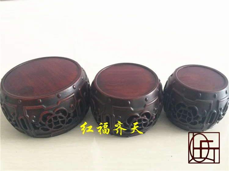 ** Rosewood pedestal mahogany Decoration teapot seat * wood bass drum sets of three wooden blocks wooden hollow base