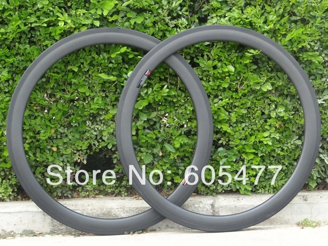 

Full Carbon Matt Road Bike 700C Clincher wheel Rim : 60MM Compatiable Tubeless and Regular Tire