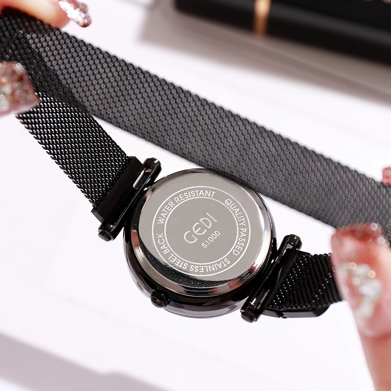 GEDI 女性の腕時計薄型高品質超クォーツは、女性の高級ーファッションブランドレディース時計ファッション女性の腕時計トップ